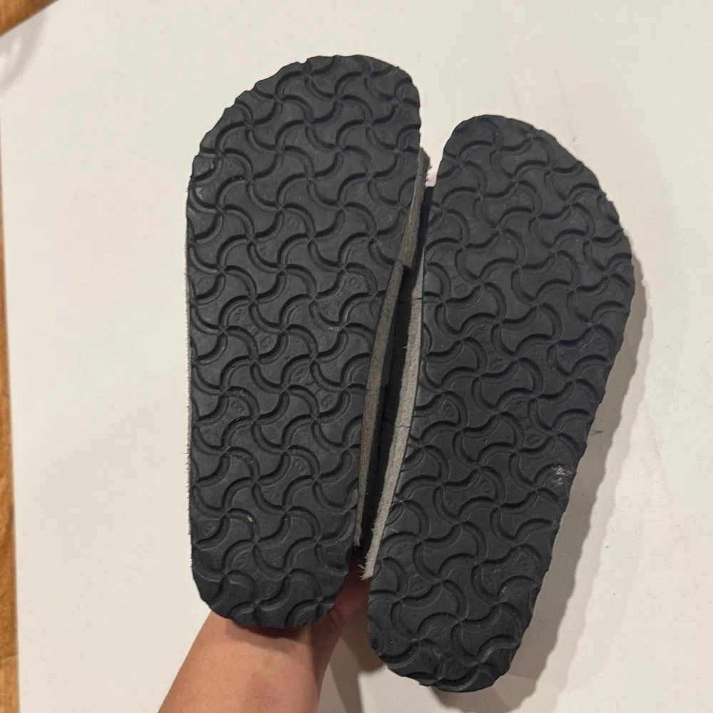 Birkenstock Gray Suede Strap Sandals